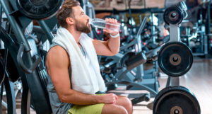 drinking water during workout